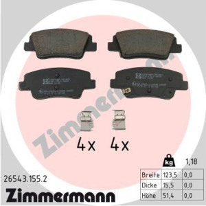 Brake Pad Set, disc brake ZIMMERMANN 26543.155.2