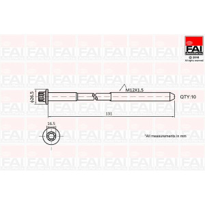 Klapikaanekruvikomplekt FAI AutoParts B896