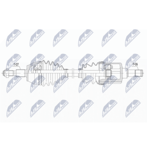 Приводной вал NTY NPW-FR-151