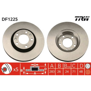 Тормозной диск TRW DF1225