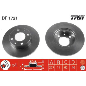 Тормозной диск TRW DF1721