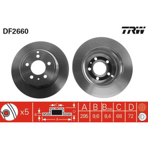 Тормозной диск TRW DF2660