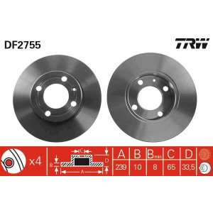 Тормозной диск TRW DF2755