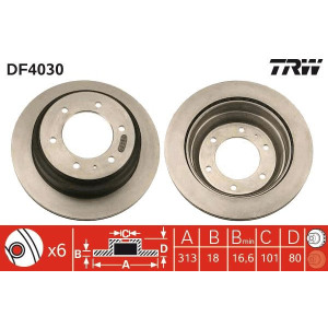 Тормозной диск TRW DF4030