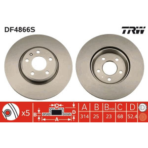 Тормозной диск TRW DF4866S