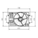 Fan, engine cooling NRF 47950