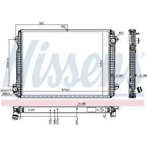 Radiator, engine cooling NISSENS 606320