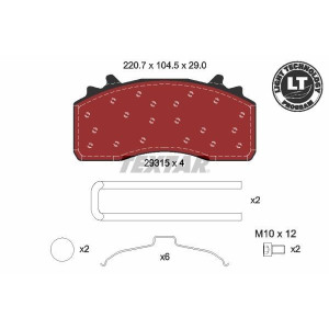Brake Pad Set, disc brake TEXTAR 2931501