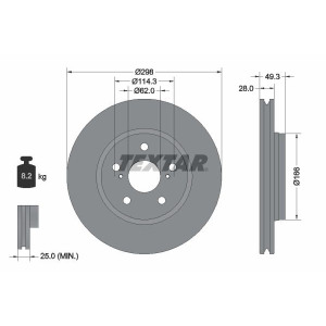Brake Disc TEXTAR 92315703