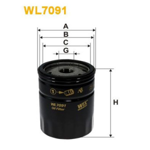 Oil Filter WIX FILTERS WL7091