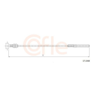 Cable Pull, parking brake COFLE 92.17.1568
