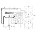 Bellow, air suspension FEBI BILSTEIN 20502