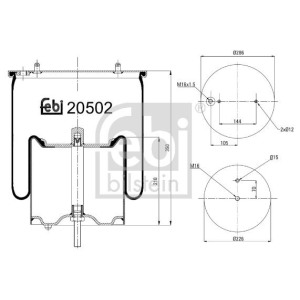 Кожух пневматической рессоры FEBI BILSTEIN 20502
