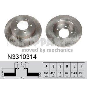 Brake Disc NIPPARTS N3310314