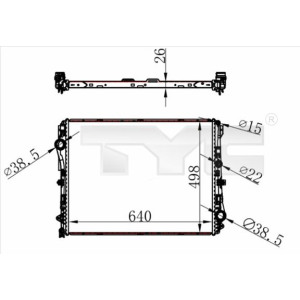Radiator, engine cooling TYC 721-0022