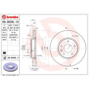 Piduriketas BREMBO 09.B356.11