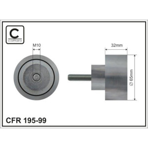 Deflection/Guide Pulley, V-ribbed belt CAFFARO 195-99