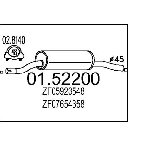 Front Muffler MTS 01.52200