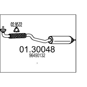 Front Muffler MTS 01.30048