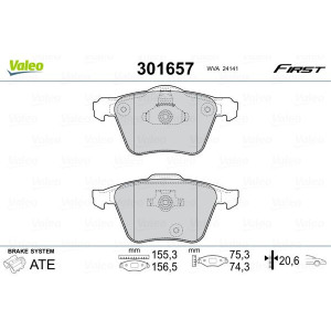Piduriklotsi komplekt,ketaspidur VALEO 301657