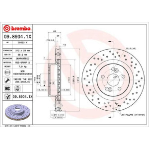 Piduriketas BREMBO 09.8904.1X