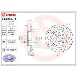 Тормозной диск BREMBO 08.9460.71