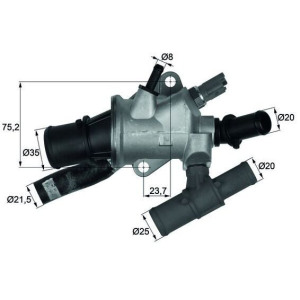 Thermostat, coolant MAHLE TI 166 88