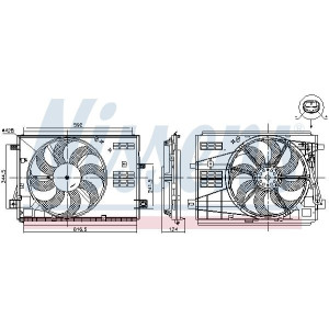 Fan, engine cooling NISSENS 85973