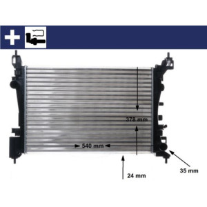 Radiaator,mootorijahutus MAHLE CR 1182 000S