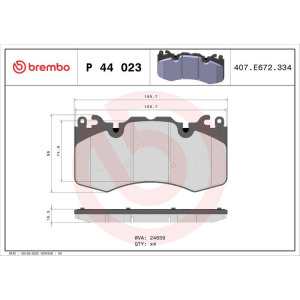 Jarrupala, levyjarru BREMBO P 44 023