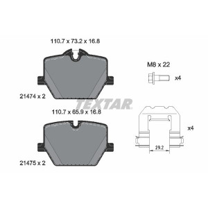 Piduriklotsi komplekt,ketaspidur TEXTAR 2147401