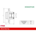 Pyöränlaakerisarja Schaeffler FAG 713 6308 20