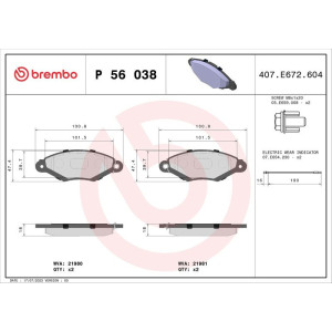 Jarrupala, levyjarru BREMBO P 56 038