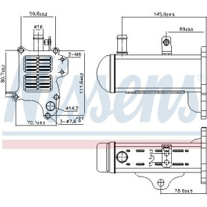 Cooler, exhaust gas recirculation NISSENS 989425