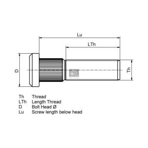 Wheel Stud DT Spare Parts 2.65096