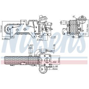 Cooler, exhaust gas recirculation NISSENS 989420