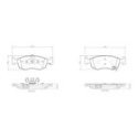 Brake Pad Set, disc brake BREMBO P 11 031