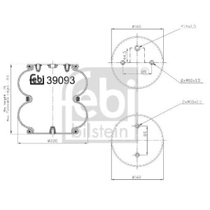 Metallipalje, ilmajousitus FEBI BILSTEIN 39093