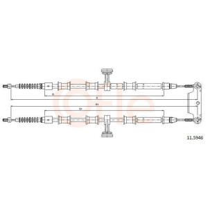 Cable Pull, parking brake COFLE 11.5946