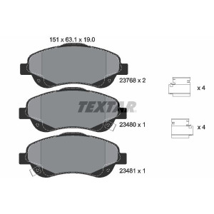 Brake Pad Set, disc brake TEXTAR 2376802
