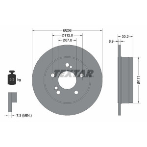 Brake Disc TEXTAR 92032003