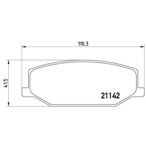 Brake Pad Set, disc brake BREMBO P 79 001