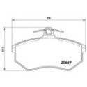 Комплект тормозных колодок, дисковый тормоз BREMBO P 85 092