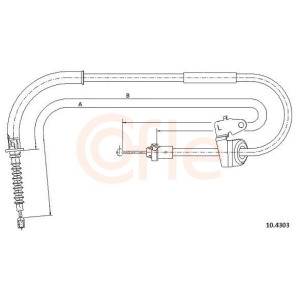 Cable Pull, parking brake COFLE 10.4303