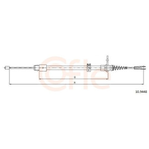 Cable Pull, parking brake COFLE 10.9448