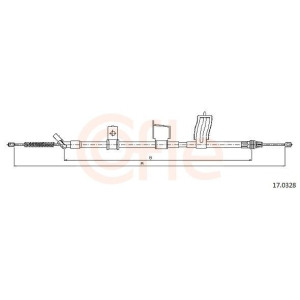 Cable Pull, parking brake COFLE 17.0328