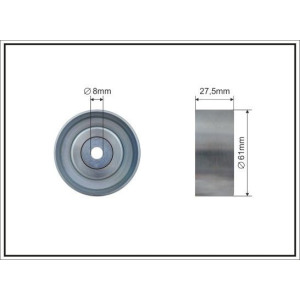 Deflection Pulley/Guide Pulley, timing belt CAFFARO 230-22