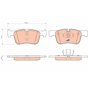 Brake Pad Set, disc brake TRW GDB1934