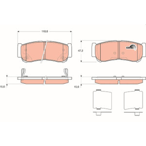 Brake Pad Set, disc brake TRW GDB3419
