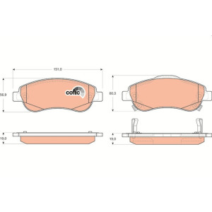 Piduriklotsi komplekt,ketaspidur TRW GDB3445